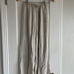 City Beach Light Gray Striped Pants